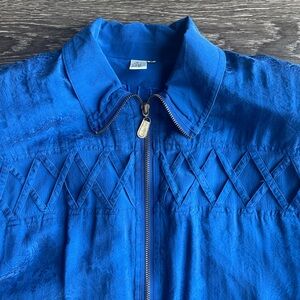 Vintage FUDA International 100% Silk Bomber Jacket